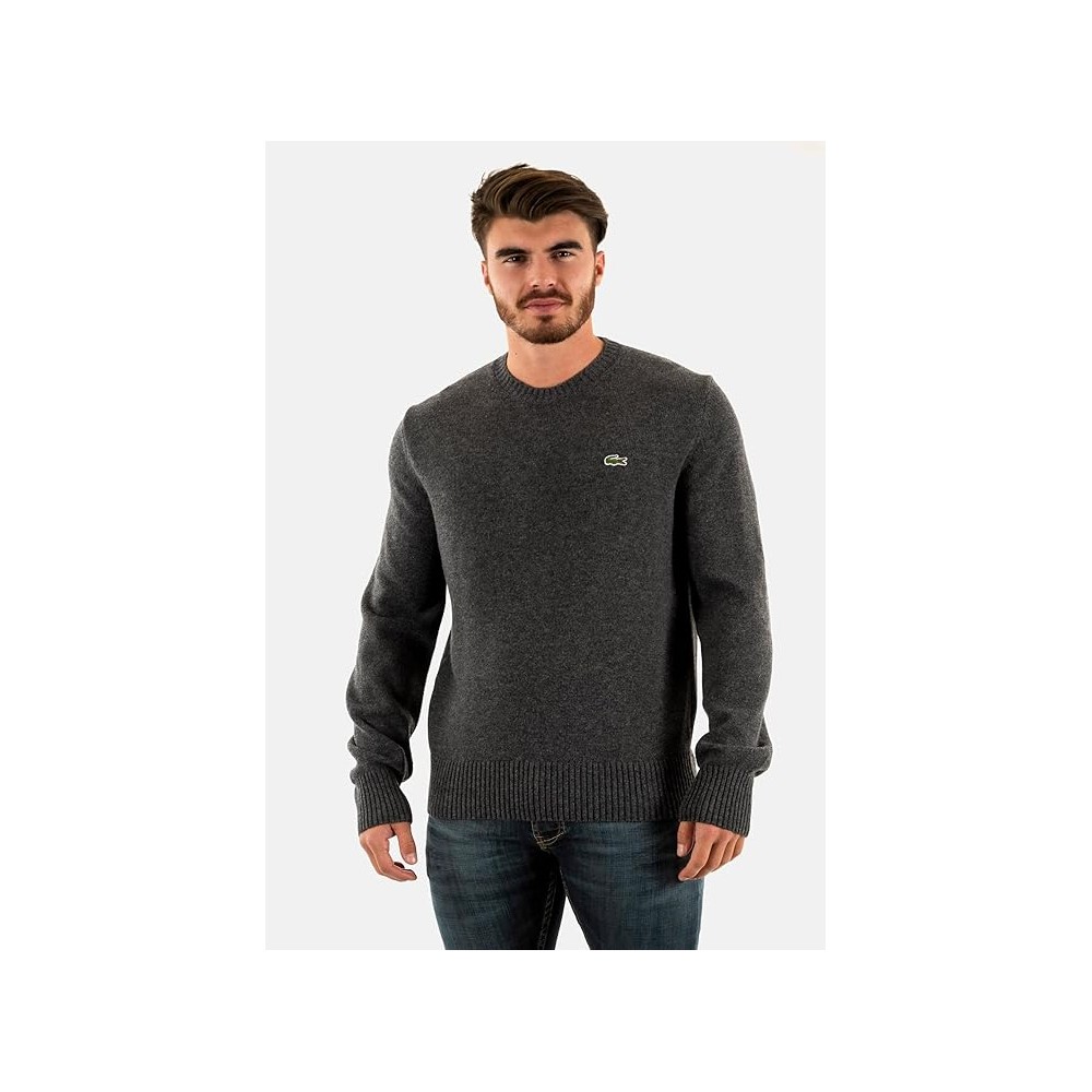 MAGLIONCINO LACOSTE GIROCOLLO GRIGIO AH 2916