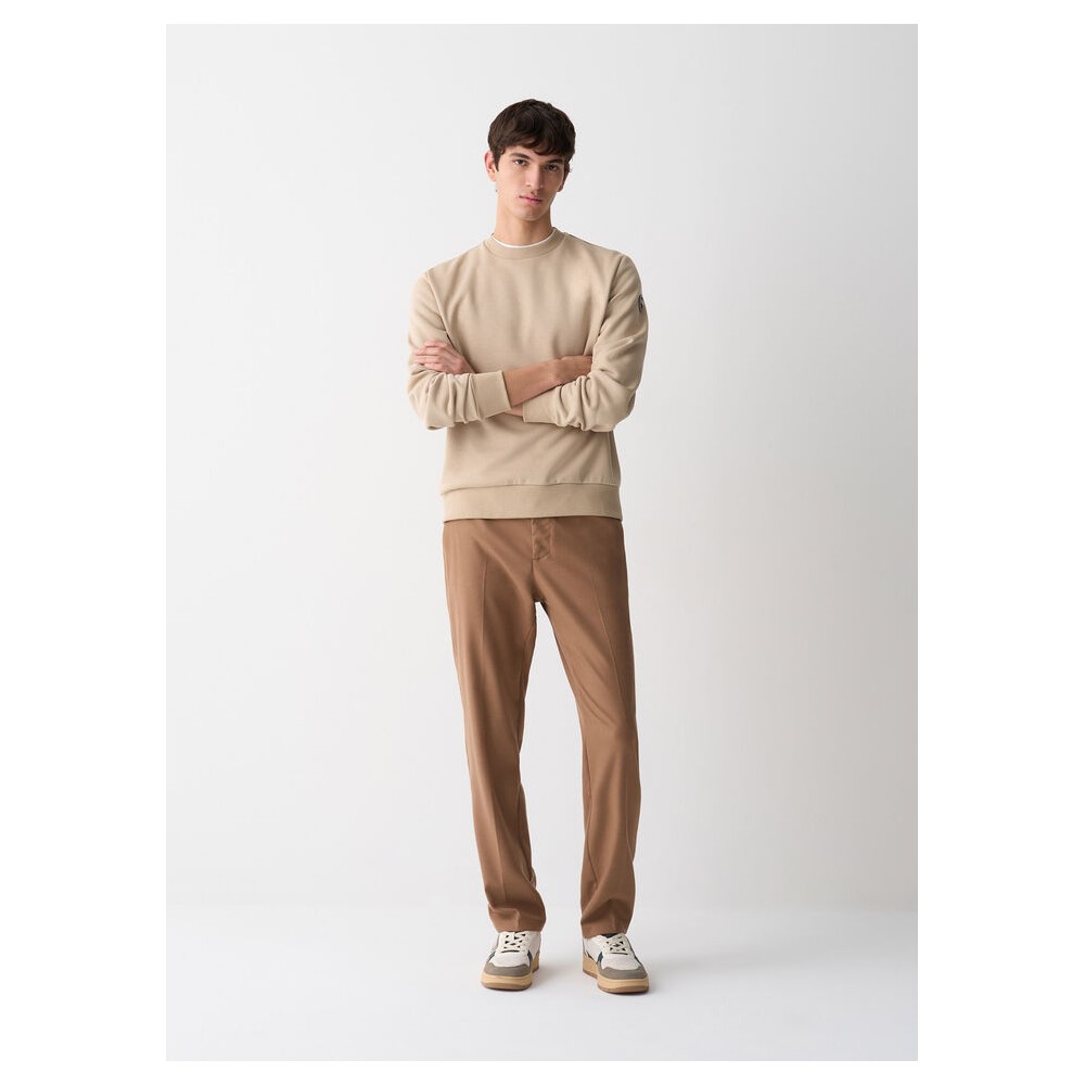 FELPA GIROCOLLO COLMAR UOMO BEIGE 8232R