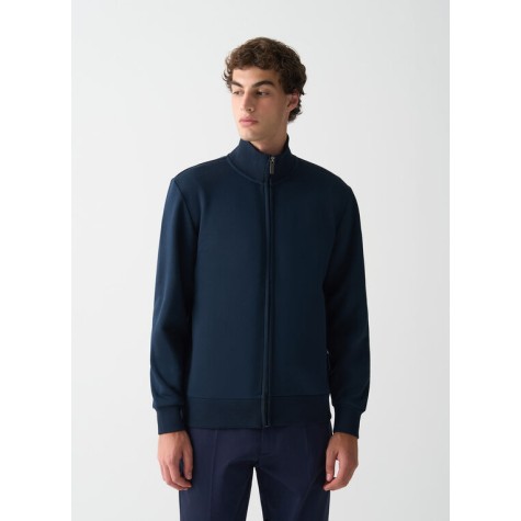 FELPA ZIP LUNGA COLMAR UOMO NERO 6203R