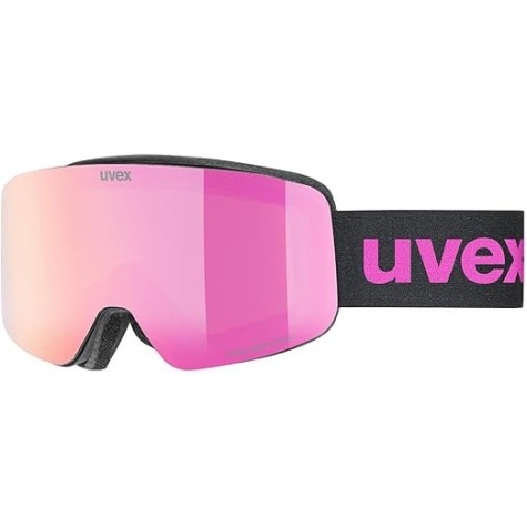 MASCHERA SCI UVEX PWDR FM GREEN CLEAR  PINK