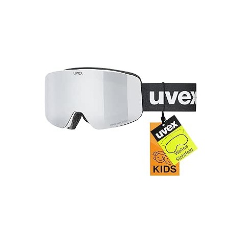 MASCHERA SCI UVEX PWDR FM GREEN CLEAR  WHITE MATT