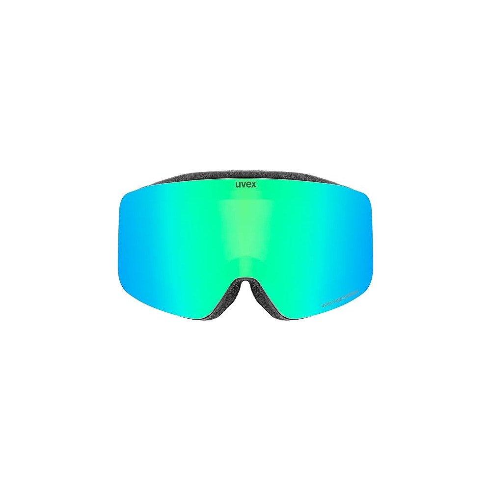 MASCHERA SCI UVEX PWDR FM GREEN CLEAR MIRROR GREEN