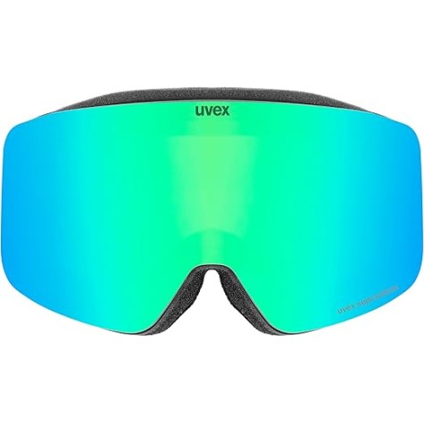 MASCHERA SCI UVEX PWDR FM GREEN CLEAR MIRROR GREEN
