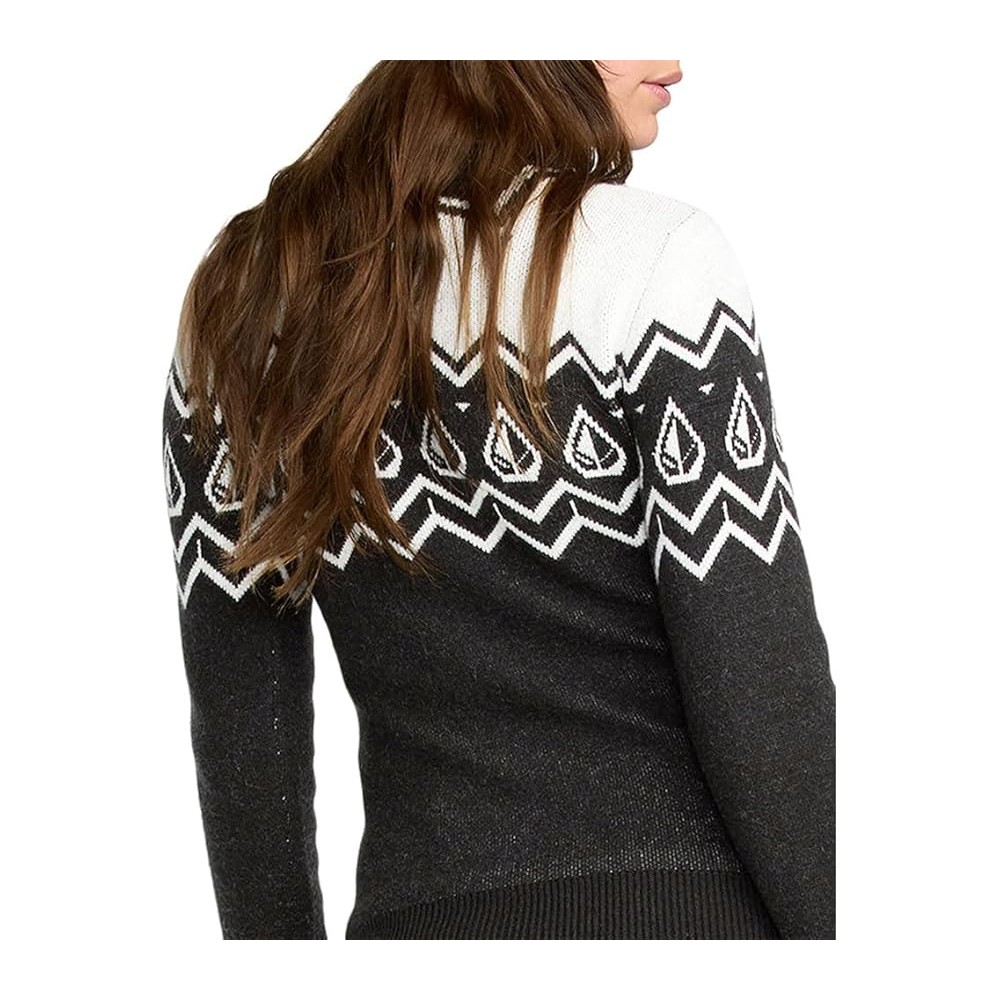 maglione volkom donna fireside bianco nero