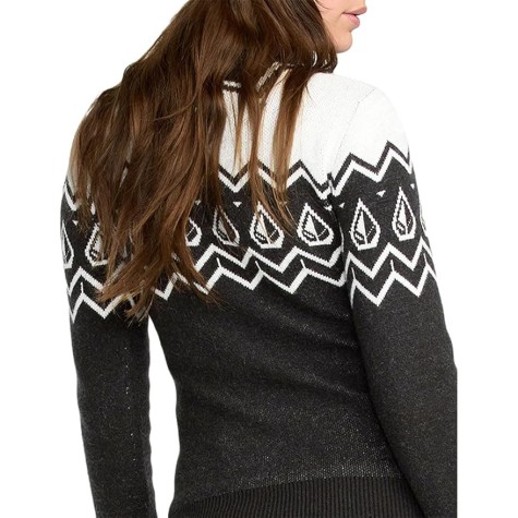 maglione volkom donna fireside bianco nero