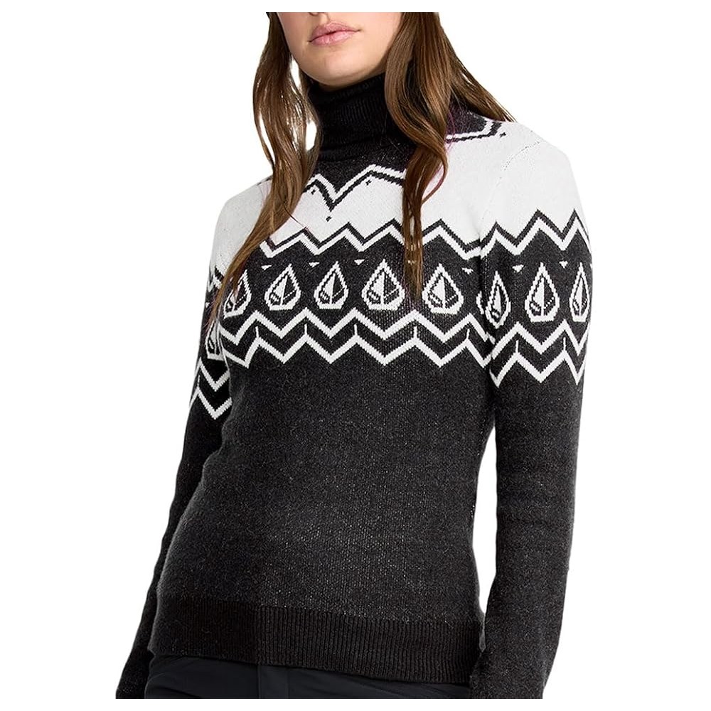 maglione volkom donna fireside bianco nero