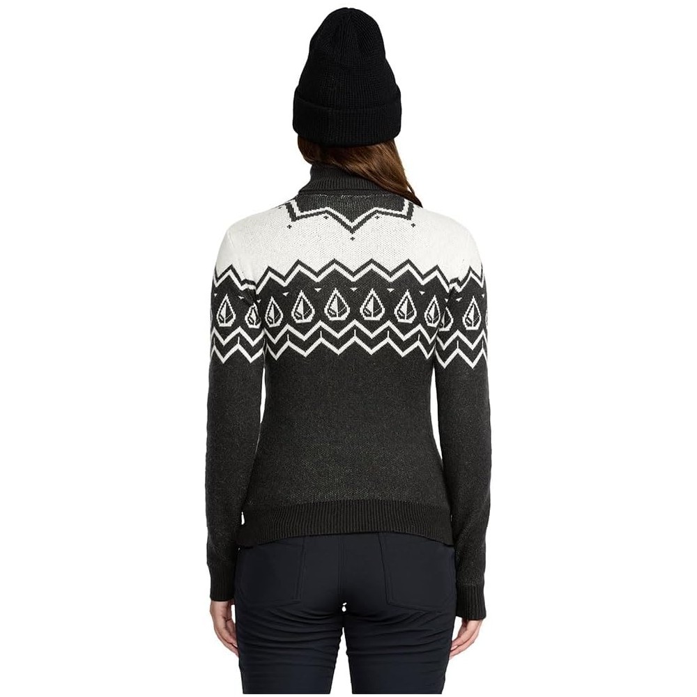 maglione volkom donna fireside bianco nero
