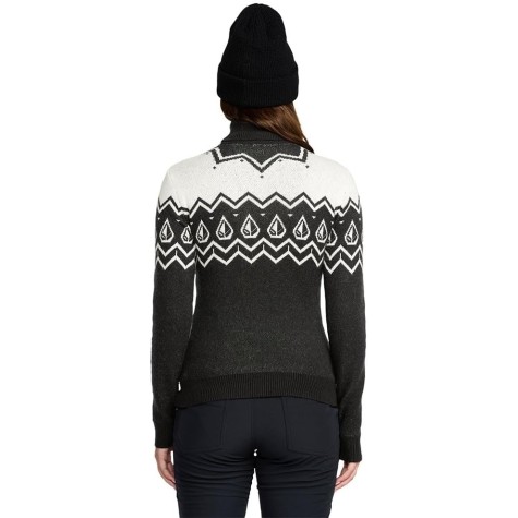 maglione volkom donna fireside bianco nero