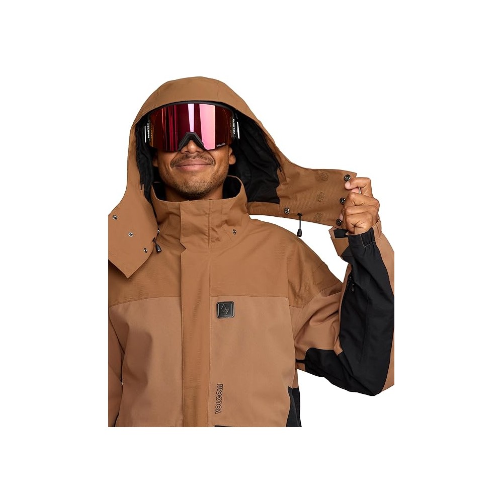 GIACCA SNOW VOLKOM KLEVELAND JACKET BROWN