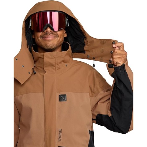 GIACCA SNOW VOLKOM KLEVELAND JACKET BROWN