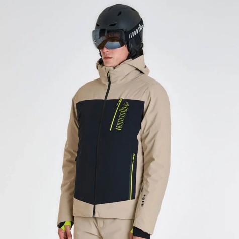 GIACCA SCI RH+ TITAN JACKET SAND BLACK ACID GREEN MAN