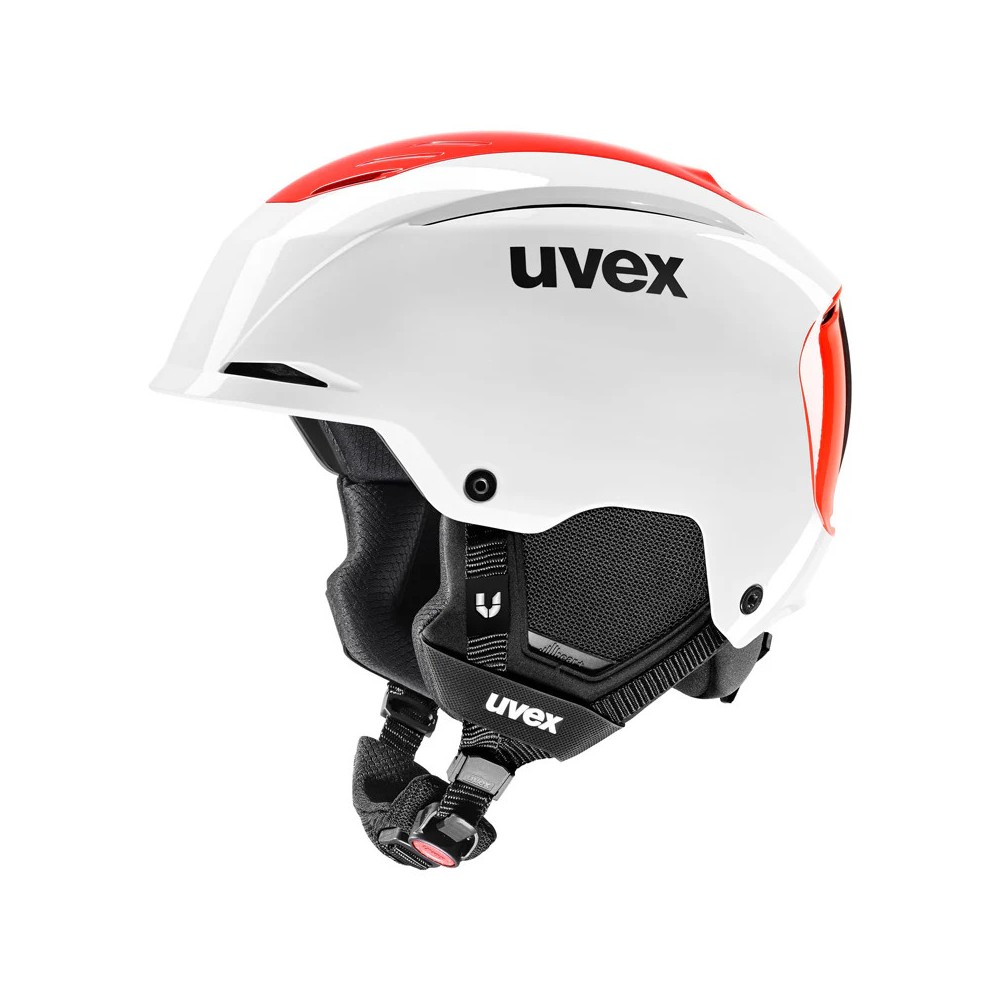 CASCO SCI UVEX RESOLUTION SL WHITE ELETTRIC RED