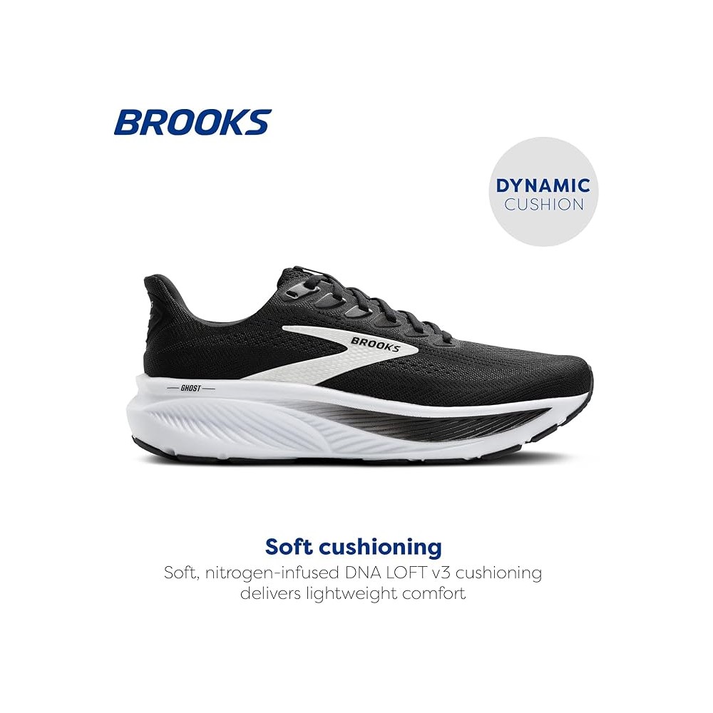 BROOKS ghost 17 woman black gray white