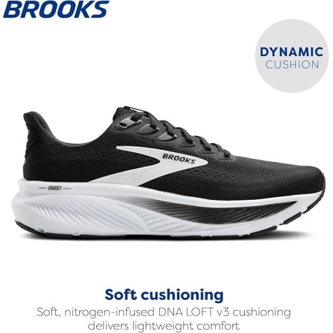 BROOKS ghost 17 woman black gray white