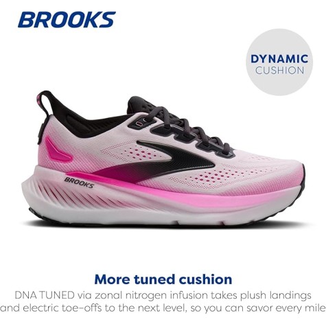 BROOKS glycerin25 woman white phontom cyber pink