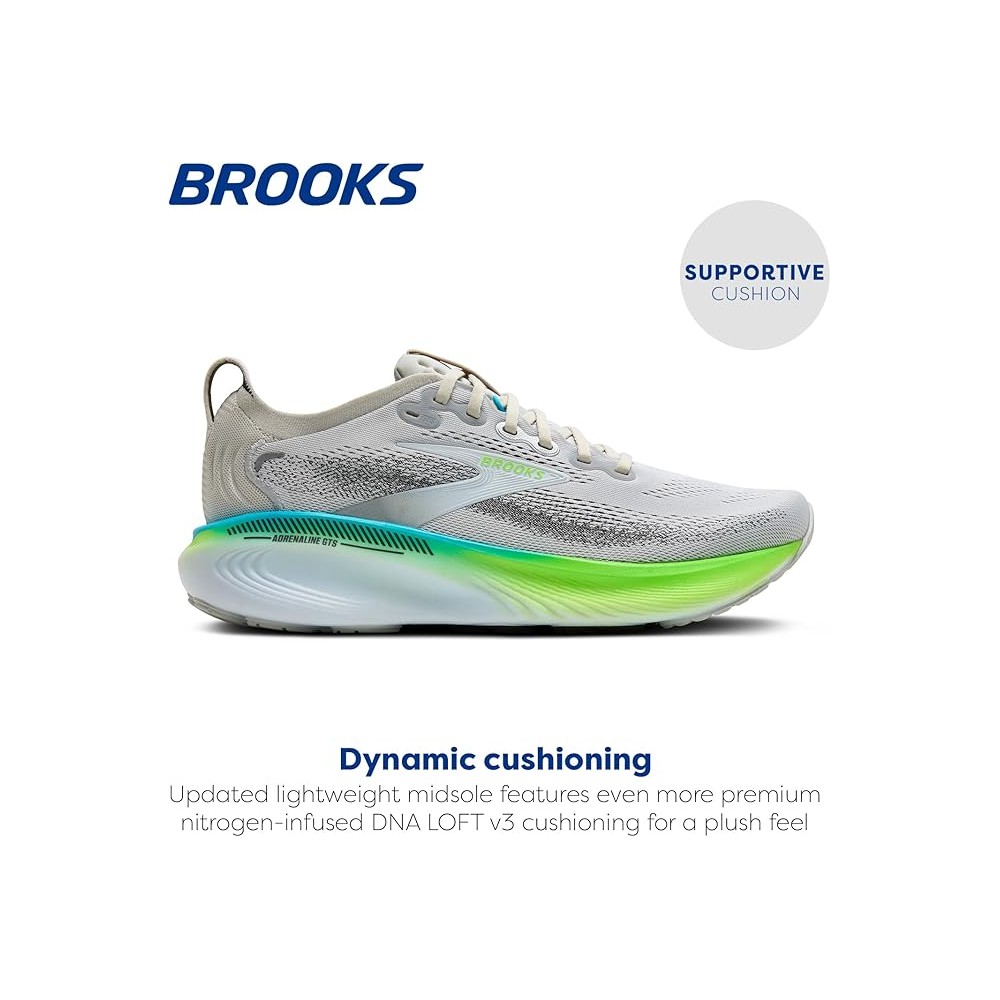 BROOKS ADRENALINE GTS 25 MAN OYSTER GREEN GECKO...
