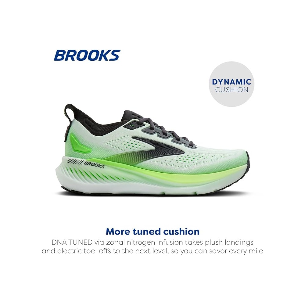 BROOKS GLYCERIN GTS 23 MAN WHITE PHANTOM GREEN...