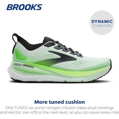 BROOKS GLYCERIN GTS 23 MAN WHITE PHANTOM GREEN GECKO