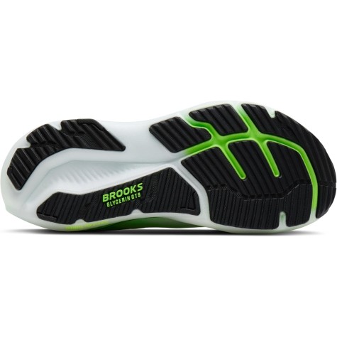 BROOKS GLYCERIN GTS 23 MAN WHITE PHANTOM GREEN GECKO
