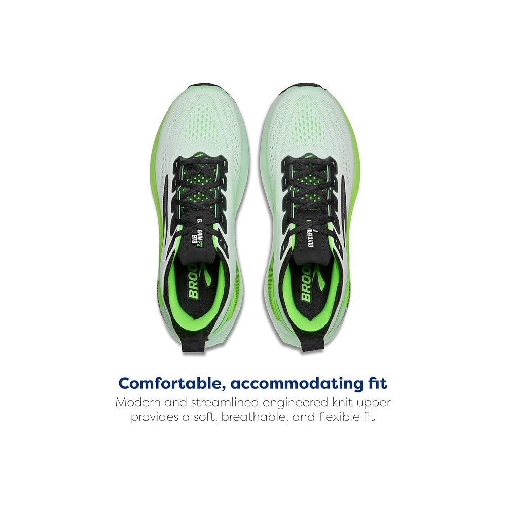 BROOKS GLYCERIN GTS 23 MAN WHITE PHANTOM GREEN...