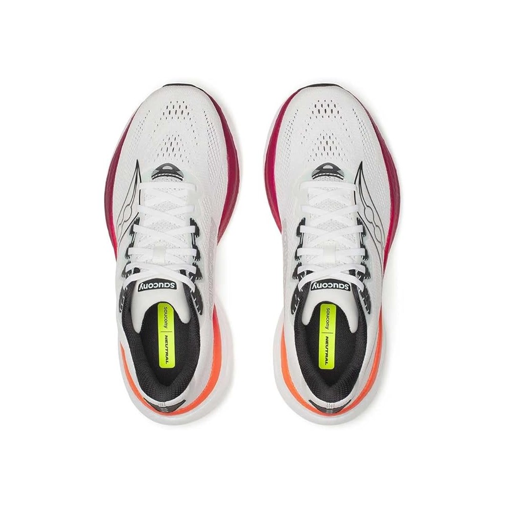 SCARPA RUNNING SAUCONY RIDE 19 WHITE CRIMSON
