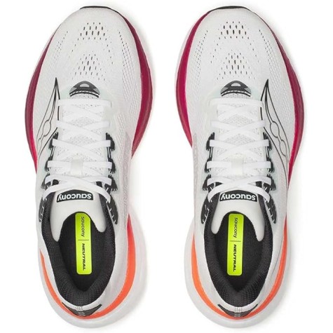 SCARPA RUNNING SAUCONY RIDE 19 WHITE CRIMSON