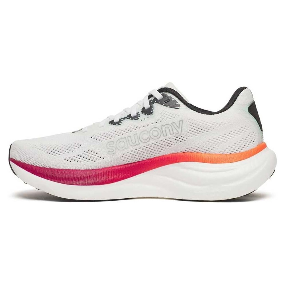 SCARPA RUNNING SAUCONY RIDE 19 WHITE CRIMSON