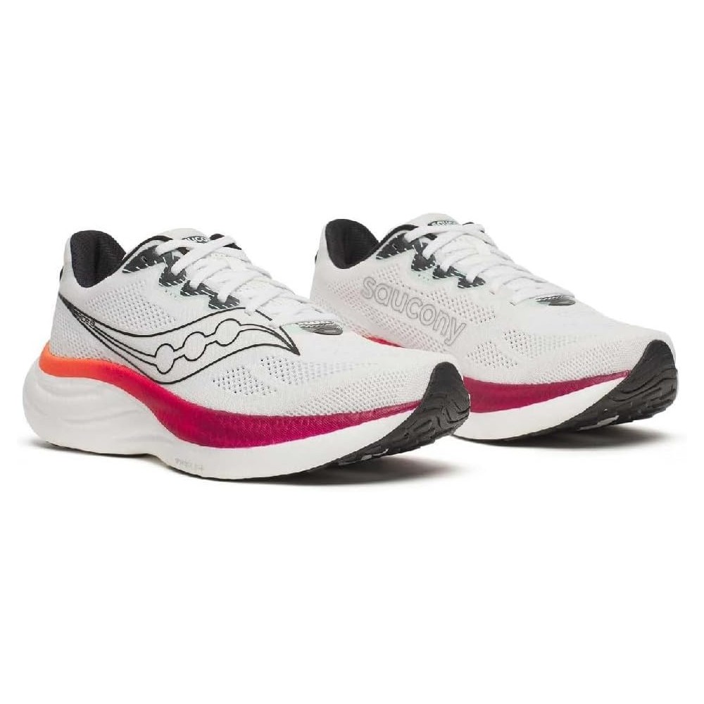 SCARPA RUNNING SAUCONY RIDE 19 WHITE CRIMSON