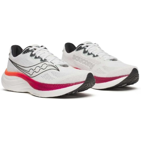 SCARPA RUNNING SAUCONY RIDE 19 WHITE CRIMSON