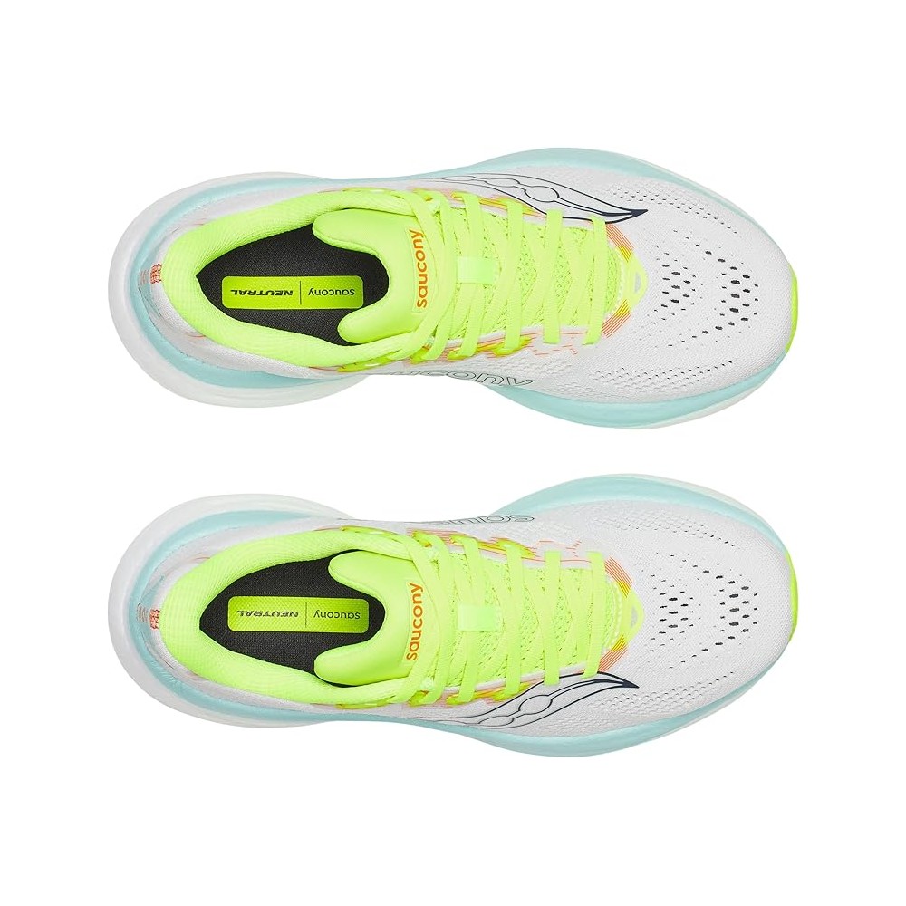 SAUCONY RIDE 19 DONNA WHITE SPLASH BLANK