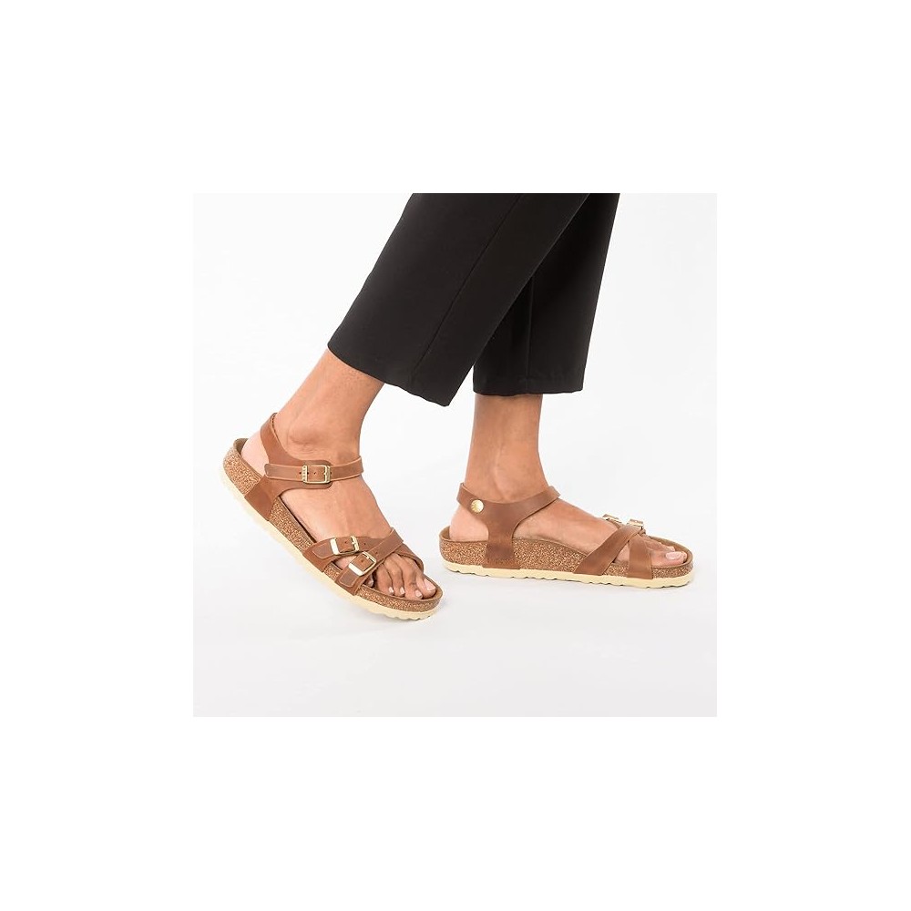 KUMBA BIRKENSTOCK SANDALO COGNAC DONNA