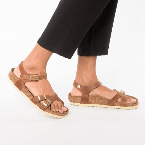 KUMBA BIRKENSTOCK SANDALO COGNAC DONNA