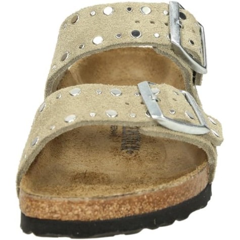 BIRKENSTOCK ARIZONA RIVET BORDER TAUPE DONNA