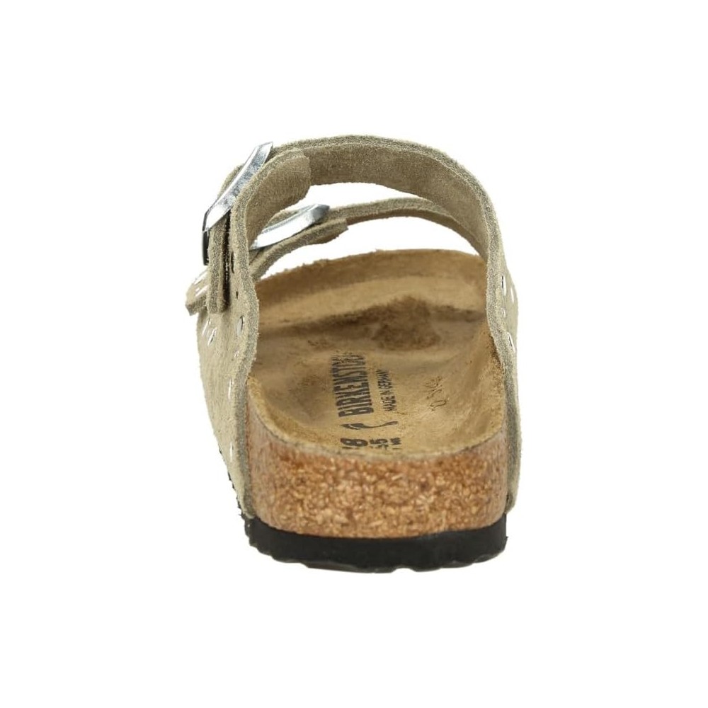 BIRKENSTOCK ARIZONA RIVET BORDER TAUPE DONNA