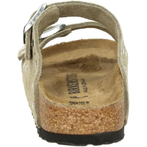BIRKENSTOCK ARIZONA RIVET BORDER TAUPE DONNA