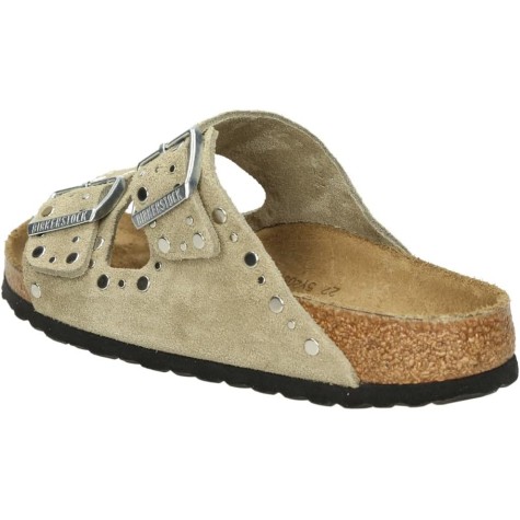 BIRKENSTOCK ARIZONA RIVET BORDER TAUPE DONNA