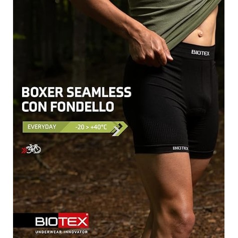 PANTALONCINO BICI CON FONDELLO BIOTEX UOMO BLACK