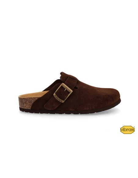 CIABATTA CHIUSA SCAMOSCIATA BIONATURA UNISEX  VEGASRX col.T MORO