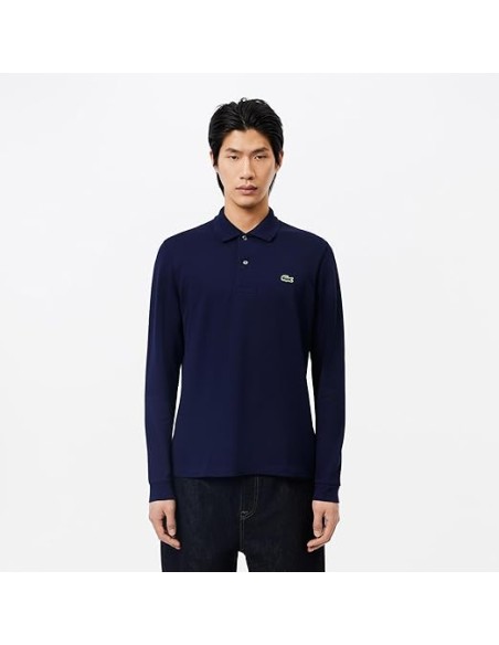 POLO LACOSTE MANICA LUNGA NAVY UOMO