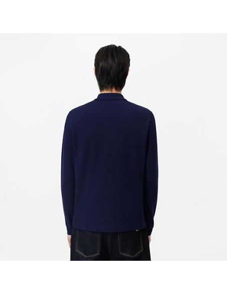 POLO LACOSTE MANICA LUNGA NAVY UOMO