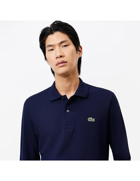 POLO LACOSTE MANICA LUNGA NAVY UOMO
