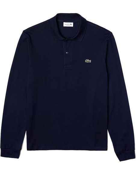 POLO LACOSTE MANICA LUNGA NAVY UOMO