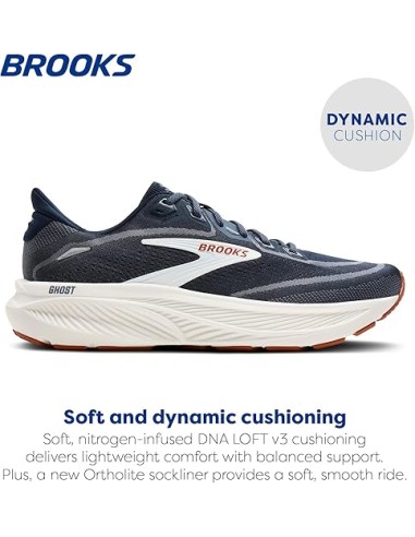 SCARPE RUNNING BROOKS GHOST 18 NAVY BLAZER RED...