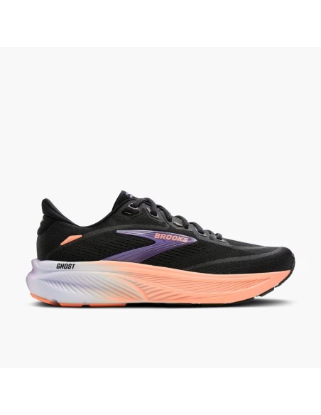 SCARPA RUNNING BROOKS DONNA GHOST 18 BLACK MULLET GRAPE PEACH