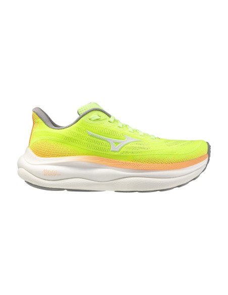 SCARPA RUNNIN MIZUNO WAVE SKY 9 LIME ORANGE WHITE DONNA