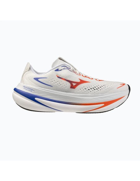 SCARPA RUNNING MIZUNO WAVE PRIME UOMO WHITE RED ROYAL